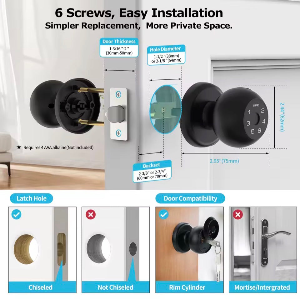 4-IN-1 Door Knob